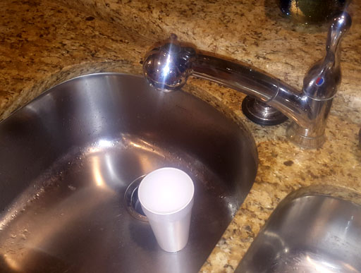 Drip in sink