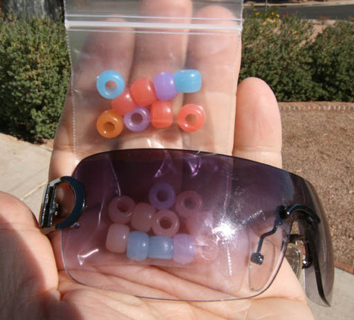 Holding UV beads