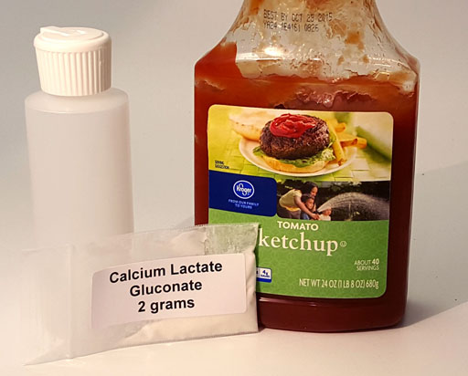 Ketchup, Calcium salt, and bottle