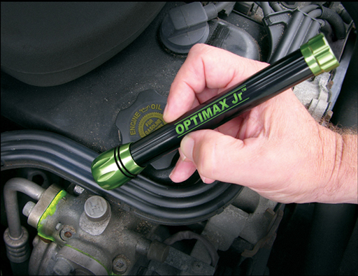UV flashlight on engine