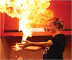 Girl with fire