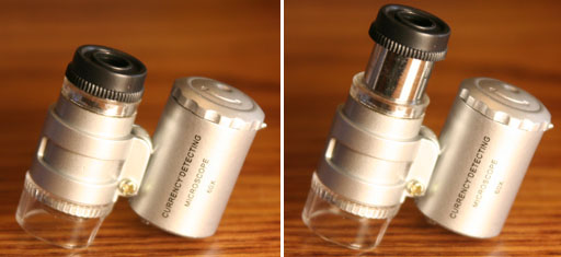 microscope eye piece slides out