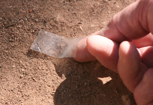 tape lifting dirt