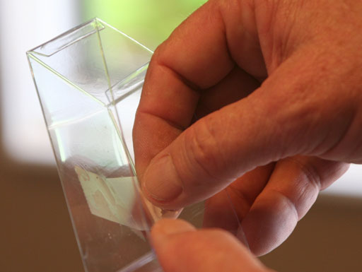 tape inside plastic case