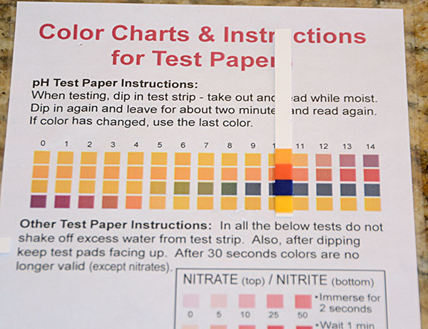 pH color chart