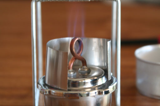 flame of alcohol burner