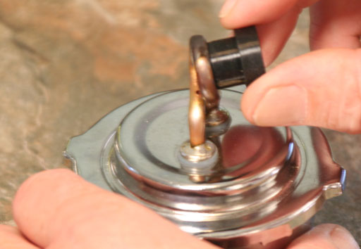 Remove rubber stopper