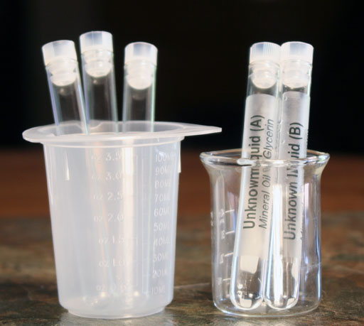 3 empty test tubes