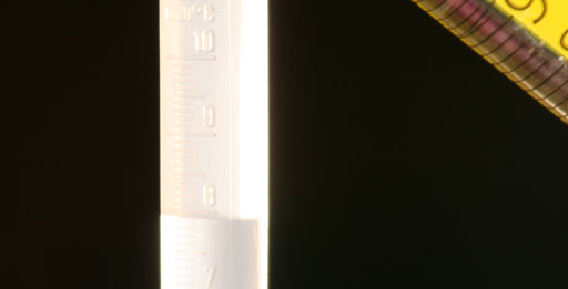 Measure 10 mL volume