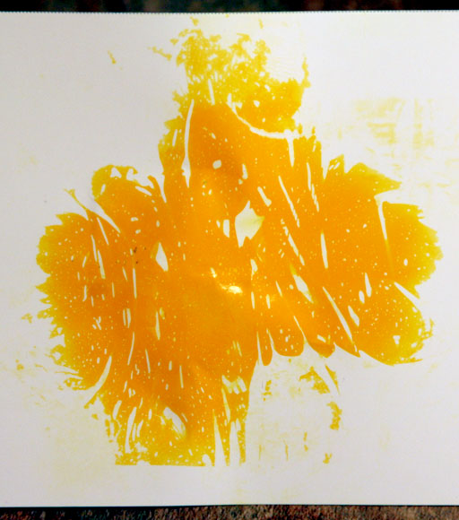 Dye sublimation dye pattern on the paper
