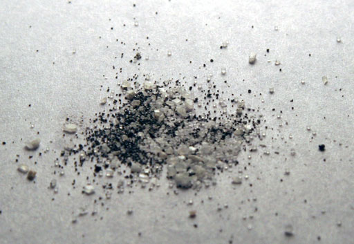 gold mixture on piece of paper
