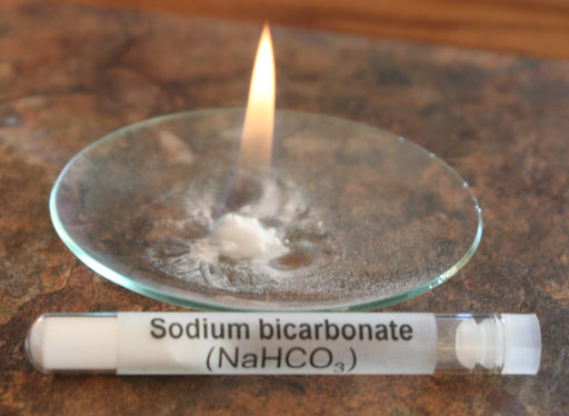flame test with sodium bicarbonate