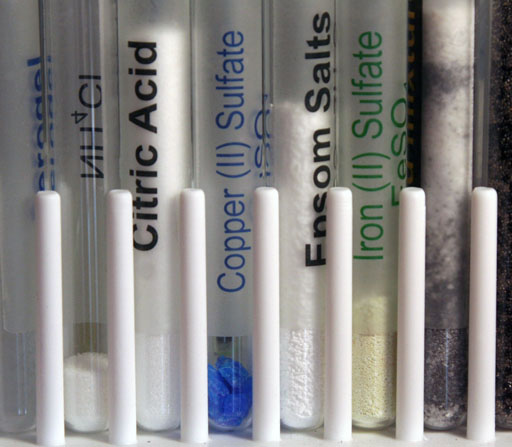 kit with test tube of chemicals