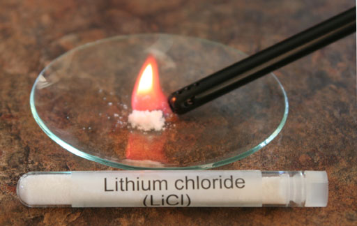 Lighter heating lithium chloride