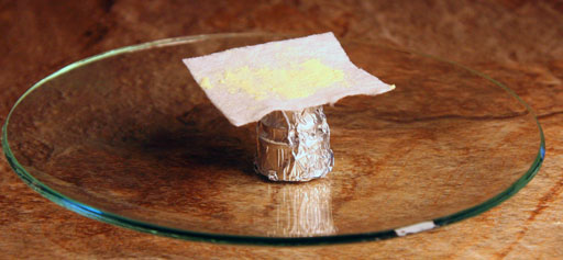 paper with sulfur on cap