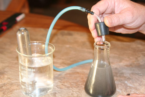 Removing the rubber stopper