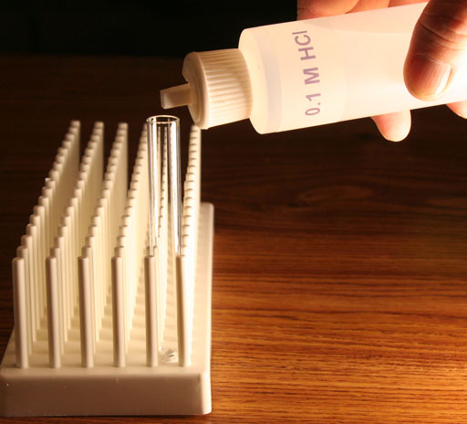 Adding acid to piece of magnesium