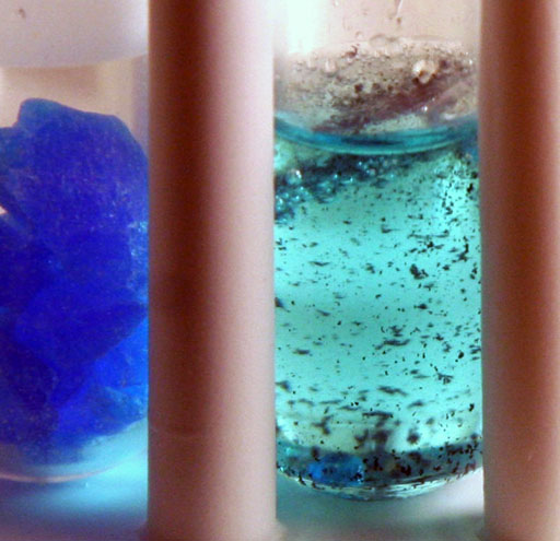 magnesium reacting with copper ions