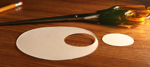 Cut out circle from filter paper