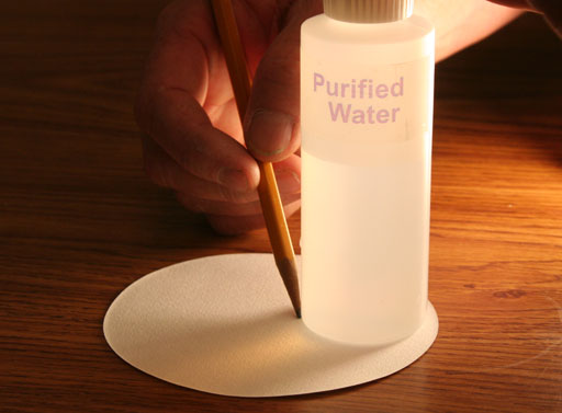 draw circle on filter paper
