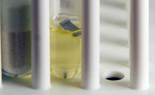 magnesium strip in iron sulfate solution