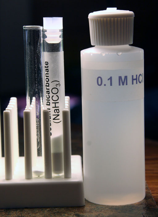 HCl and bicarbonate
