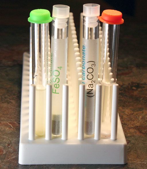 caps on test tubes