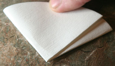 final folded filter paper