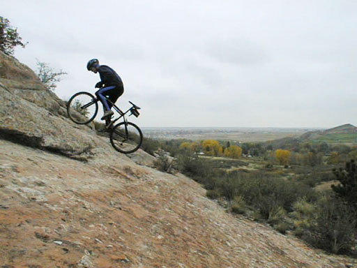 bicycle on steep slope