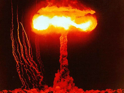 In the case of an atomic bomb, the building blocks are uranium and fast 
