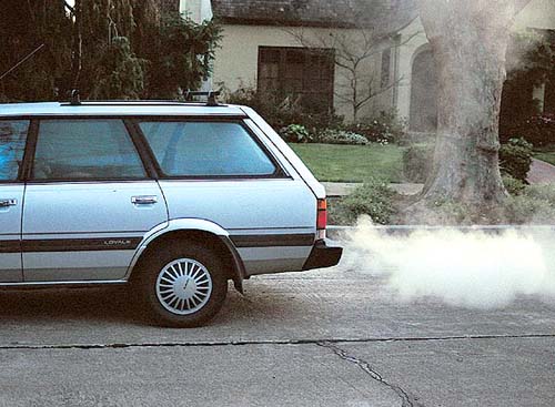 car exhaust vapor