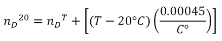 temperature correction formula