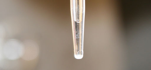 liquid still in pipette