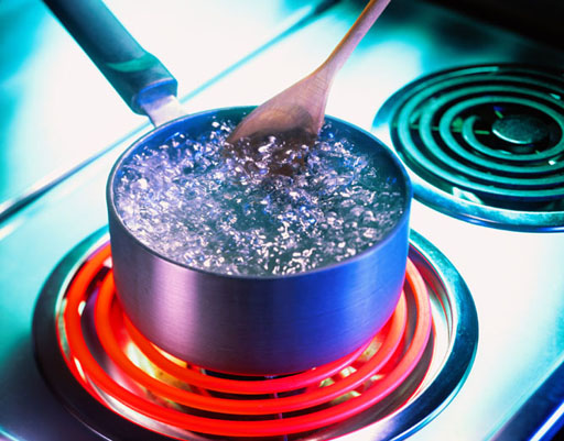 Boiling water