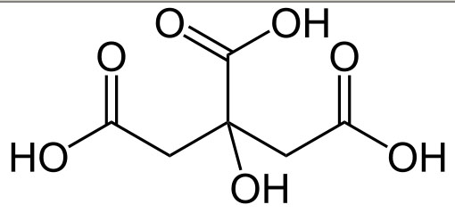 citric acid structure