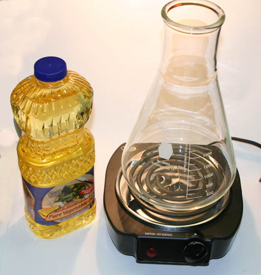 cooking oil and flask
